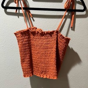 Target Rustic ruffle tie tank